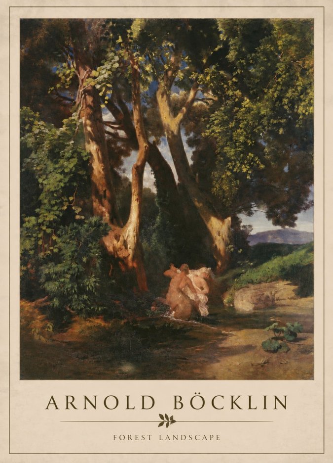 Arnold Böcklin Forest Landscape No3 - Póster