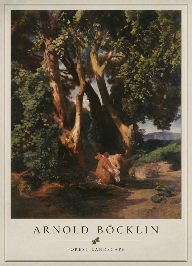 Arnold Böcklin Forest Landscape No4 - Póster