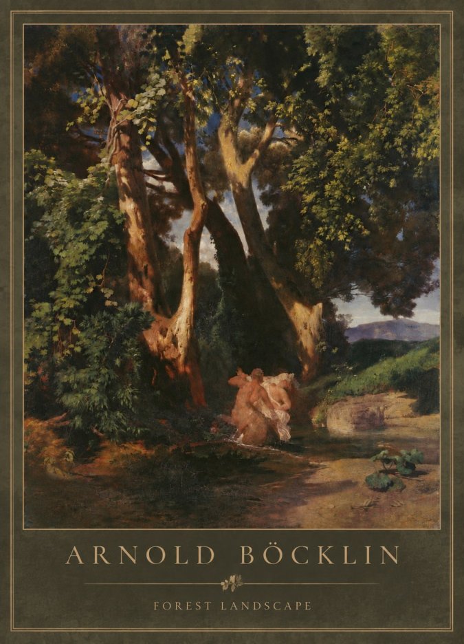 Arnold Böcklin Forest Landscape No6 - Póster