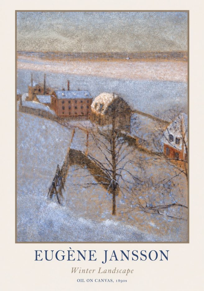 Eugène Jansson Winter Landscape No1 - Póster
