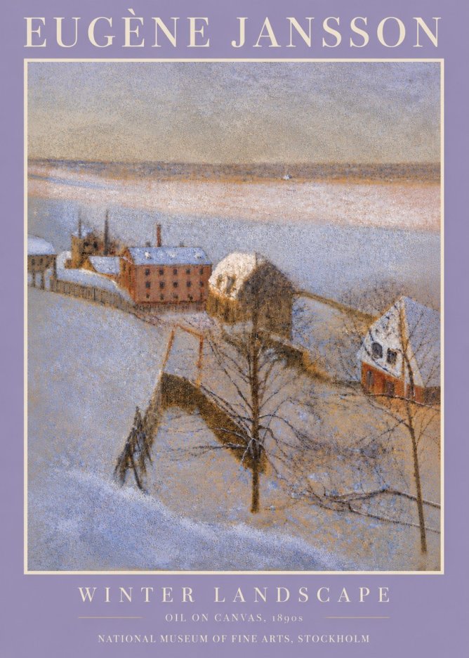 Eugène Jansson Winter Landscape No3 - Póster