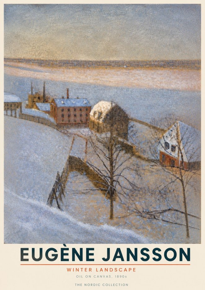 Eugène Jansson Winter Landscape No4 - Póster