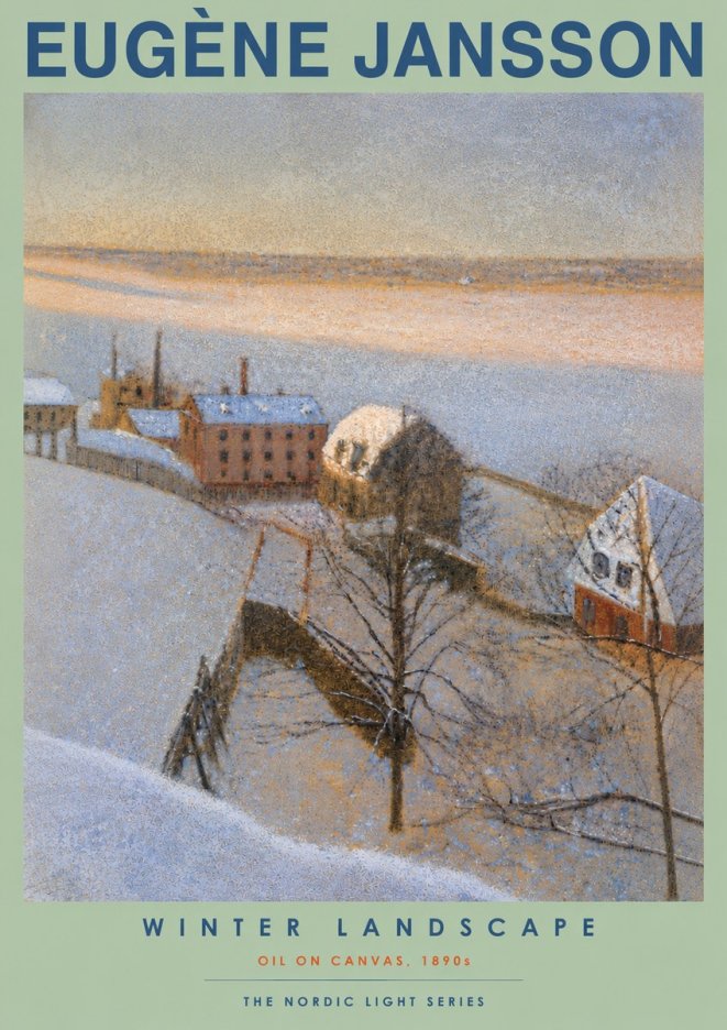 Eugène Jansson Winter Landscape No5 - Póster
