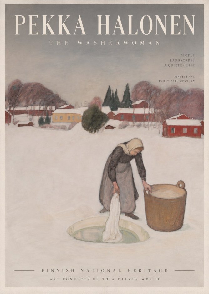 Pekka Halonen The Washerwoman No3 - Póster