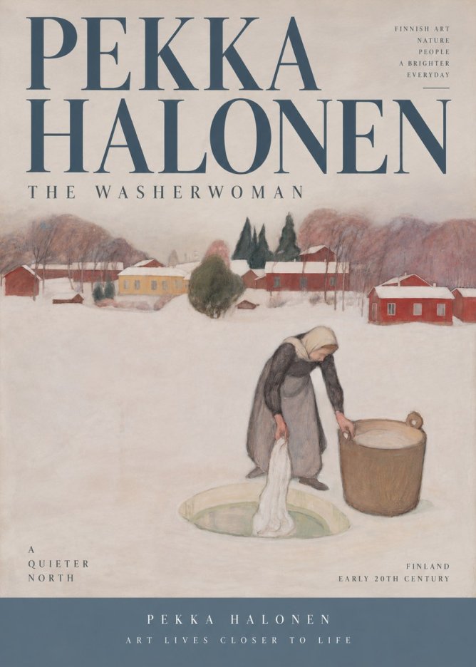 Pekka Halonen The Washerwoman No4 - Póster