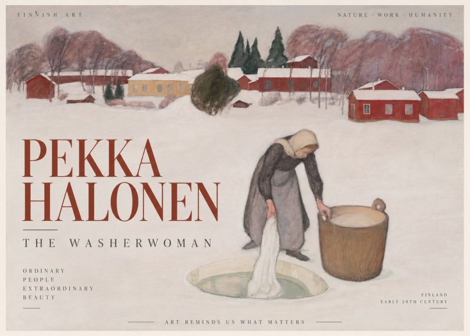 Pekka Halonen The Washerwoman No5 - Póster