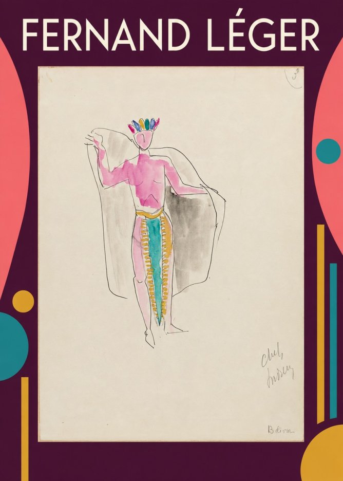 Fernand Léger Cheval, Indien No6 - Póster