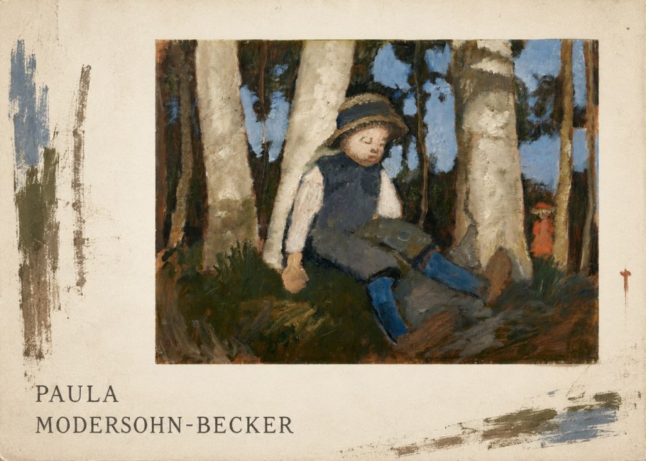 Paula Modersohn-Becker Sleeping Child in a Birch Grove No5 - Póster