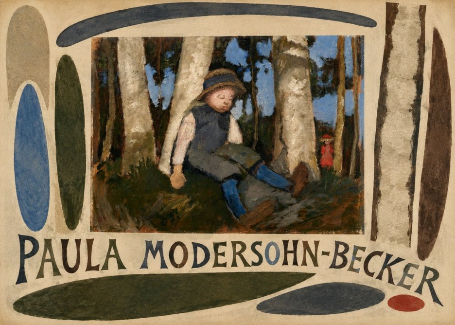 Paula Modersohn-Becker Sleeping Child in a Birch Grove No6 - Póster