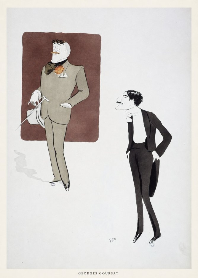 Georges Goursat High Society Caricature No4 - Póster