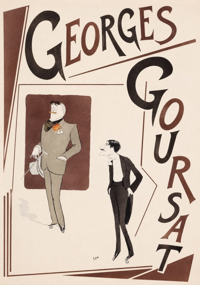 Georges Goursat High Society Caricature No5 - Póster