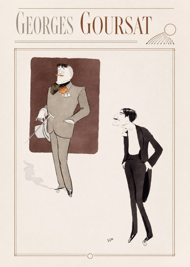 Georges Goursat High Society Caricature No6 - Póster