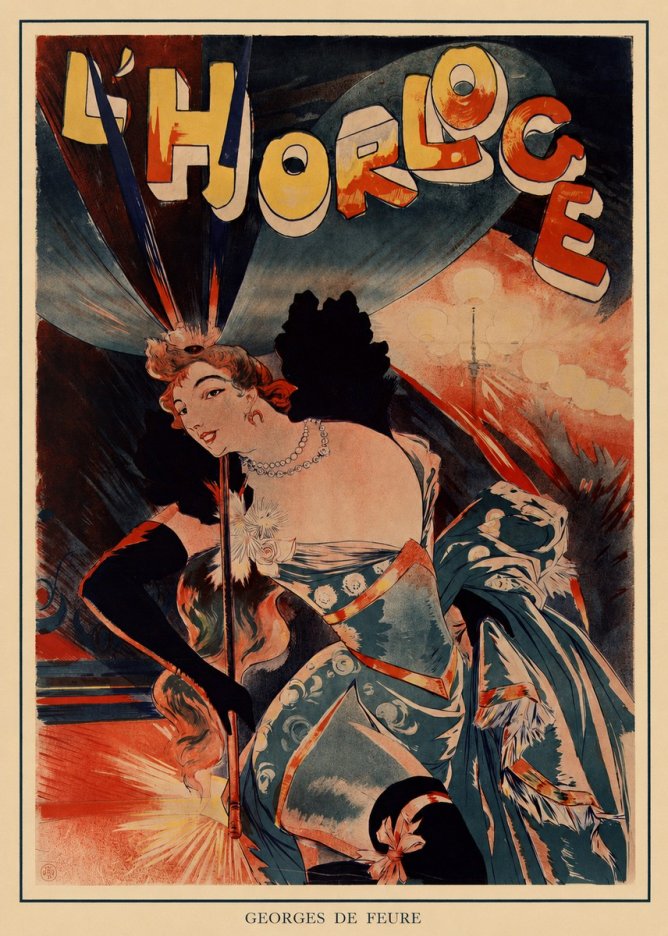 Georges de Feure L'horloge III No4 - Póster