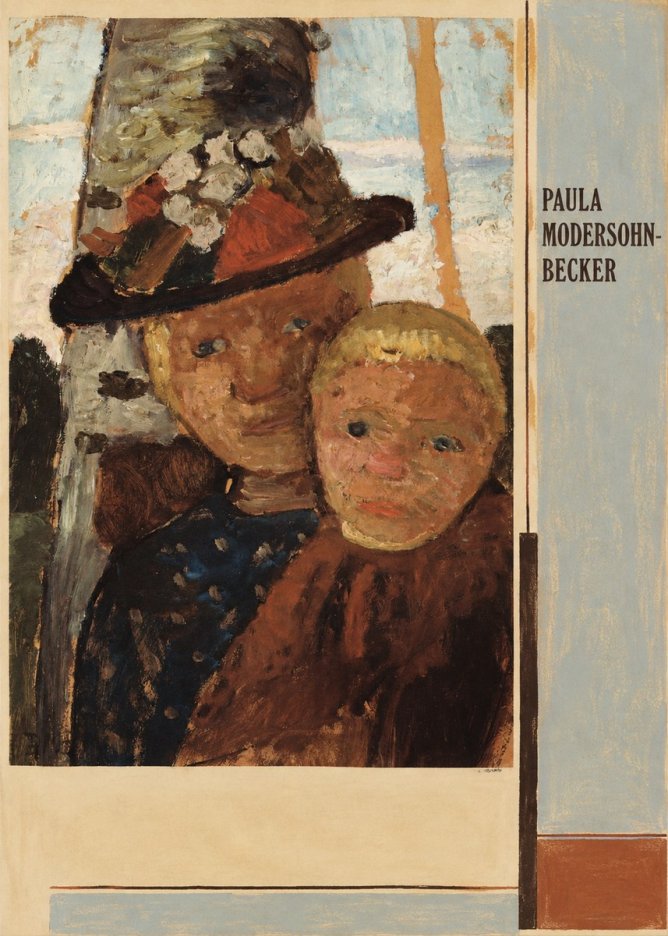 Paula Modersohn-Becker Mother and Child with Hat No4 - Póster