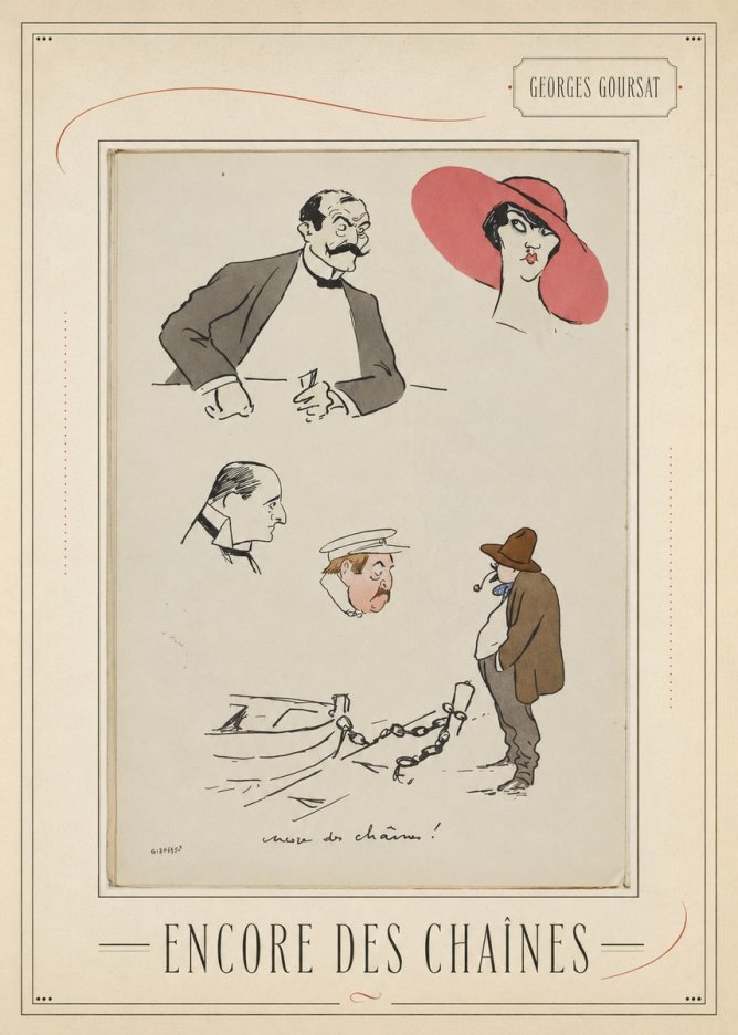 Georges Goursat Encore Des Chaînes! No3 - Póster