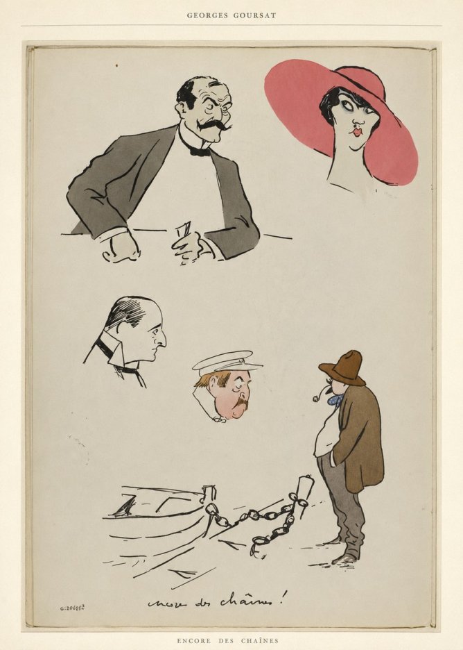 Georges Goursat Encore Des Chaînes! No5 - Póster
