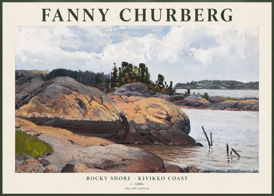 Fanny Churberg Rocky Shore · Kivikko Coast No1 - Póster