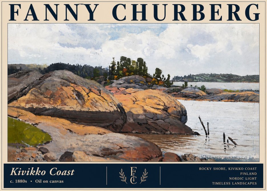 Fanny Churberg Rocky Shore · Kivikko Coast No4 - Póster