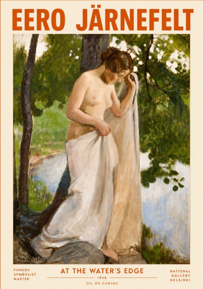 Eero Järnefelt At the Water's Edge No4 - Póster