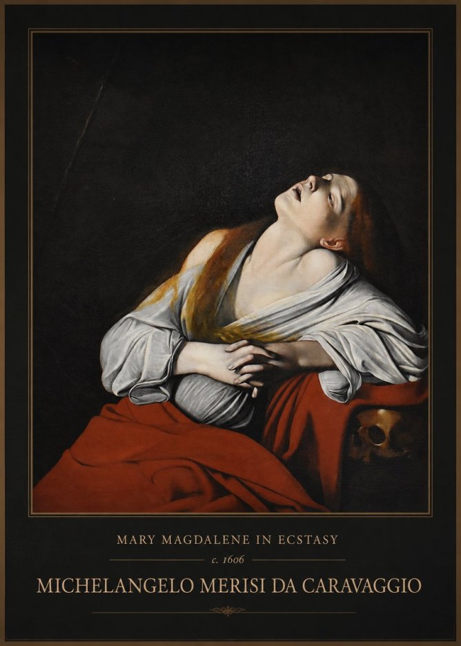 Michelangelo Merisi da Caravaggio Mary Magdalene in Ecstasy No1 - Póster