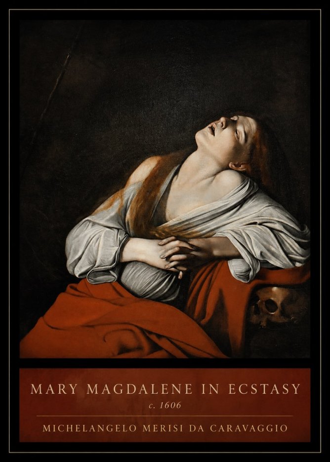 Michelangelo Merisi da Caravaggio Mary Magdalene in Ecstasy No3 - Póster