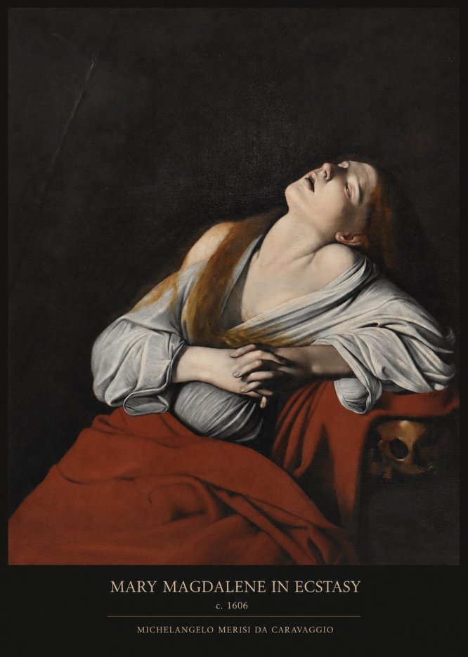 Michelangelo Merisi da Caravaggio Mary Magdalene in Ecstasy No5 - Póster