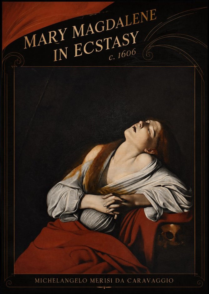 Michelangelo Merisi da Caravaggio Mary Magdalene in Ecstasy No6 - Póster
