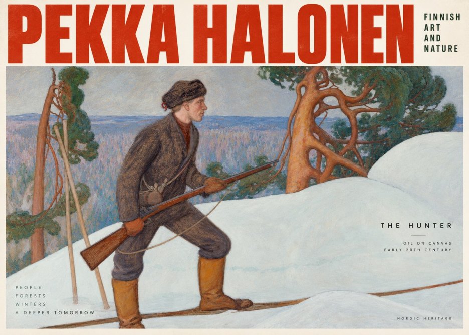 Pekka Halonen The Hunter No2 - Póster