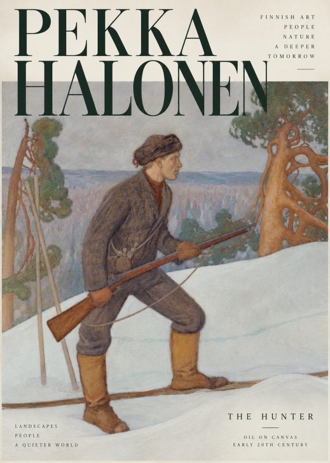 Pekka Halonen The Hunter No3 - Póster