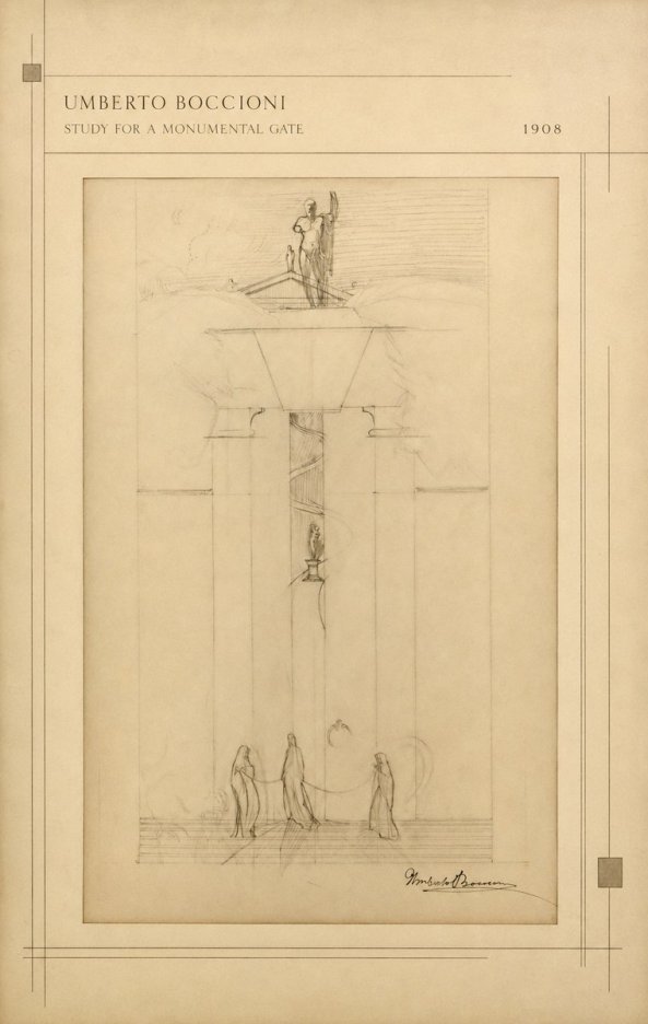 Umberto Boccioni Study for a Monumental Gate No2 - Póster