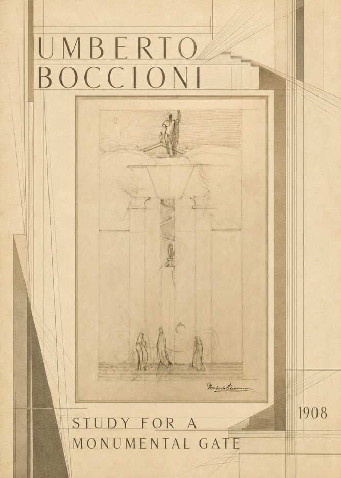 Umberto Boccioni Study for a Monumental Gate No6 - Póster