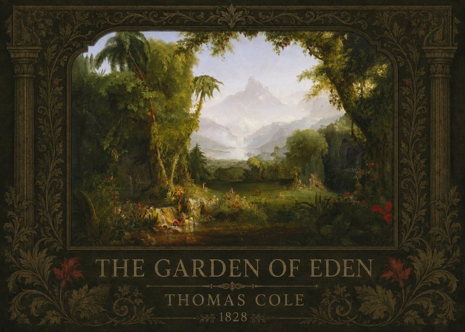Thomas Cole The Garden of Eden II No3 - Póster