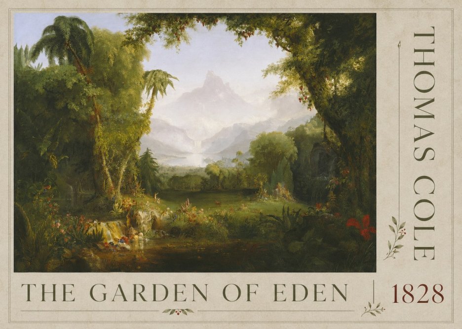 Thomas Cole The Garden of Eden II No4 - Póster