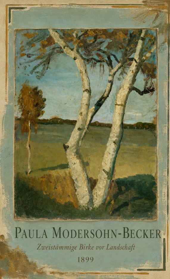 Paula Modersohn-Becker Zweistämmige Birke Vor Landschaft No1 - Póster
