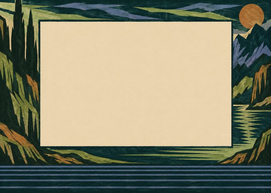 Max Pechstein Art Deco Landscape Frame No1 - Póster
