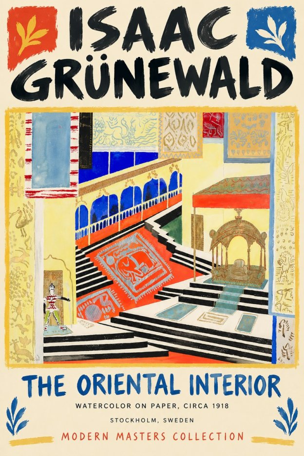 Isaac Grünewald The Oriental Interior No5 - Póster