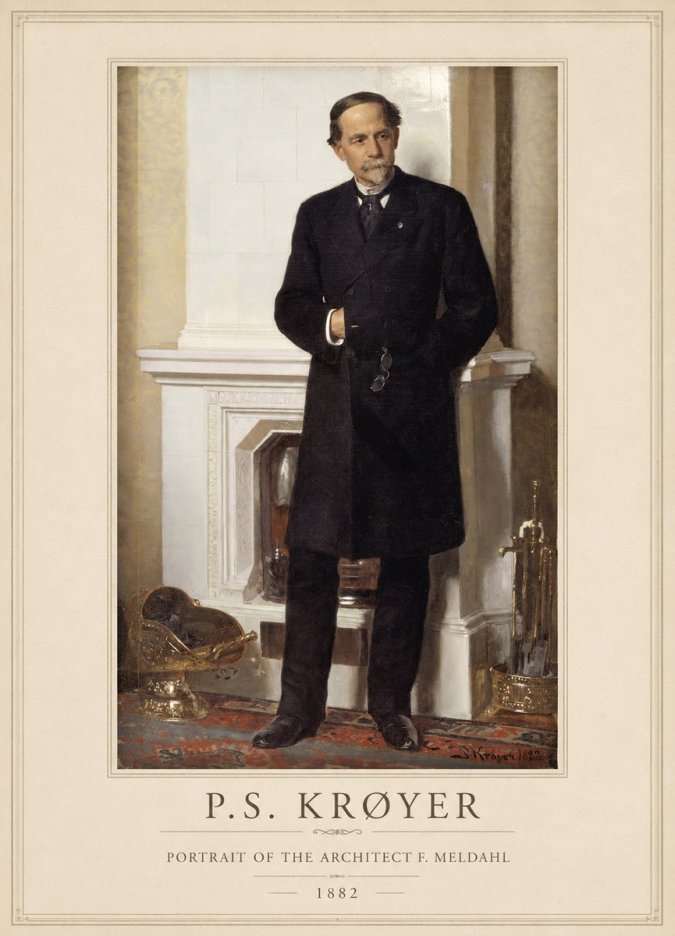 P.S. Krøyer Portrait of the Architect F. Meldalh No1 - Póster