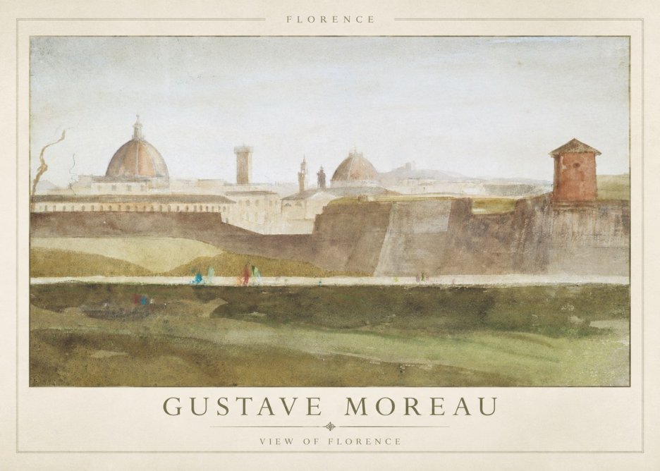 Gustave Moreau View of Florence No2 - Póster