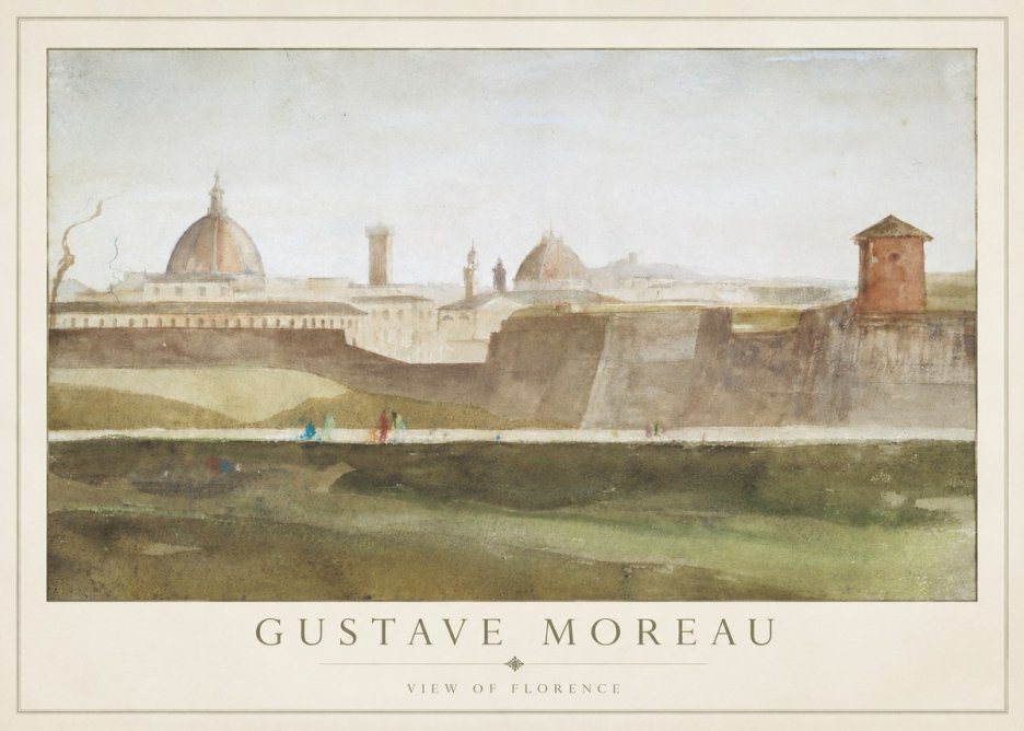 Gustave Moreau View of Florence No3 - Póster