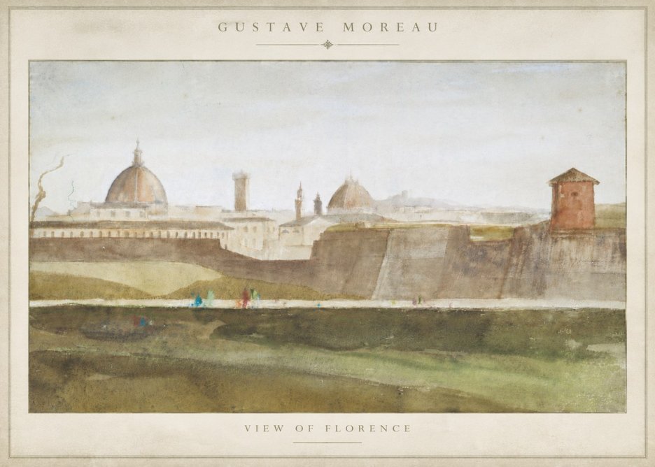 Gustave Moreau View of Florence No5 - Póster