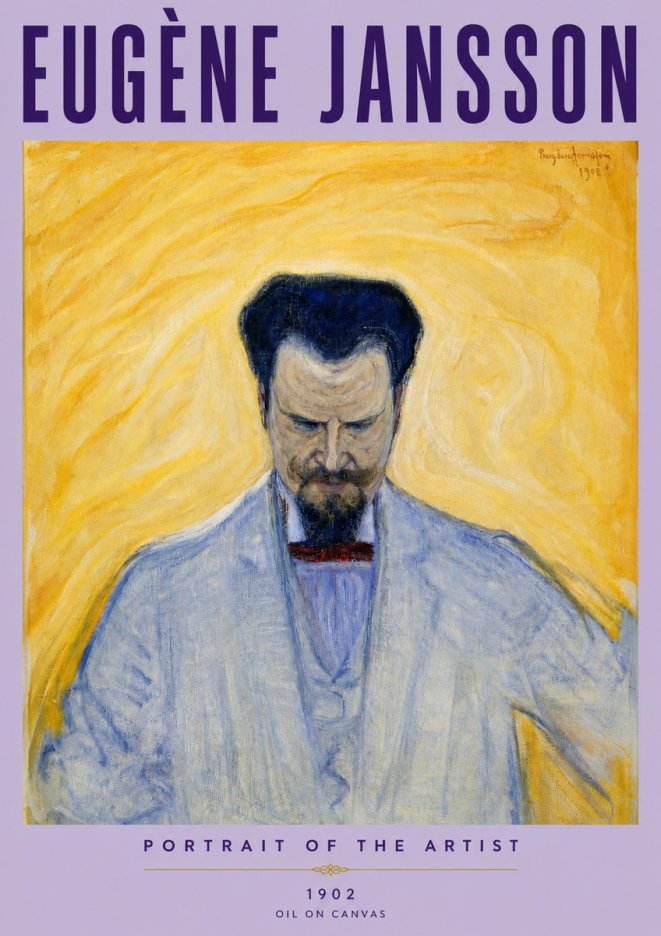 Eugène Jansson Portrait of the Artist II No4 - Póster
