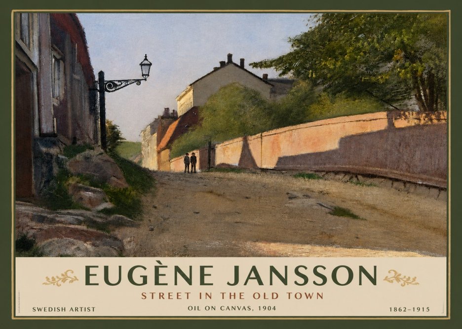 Eugène Jansson Street in the Old Town No3 - Póster