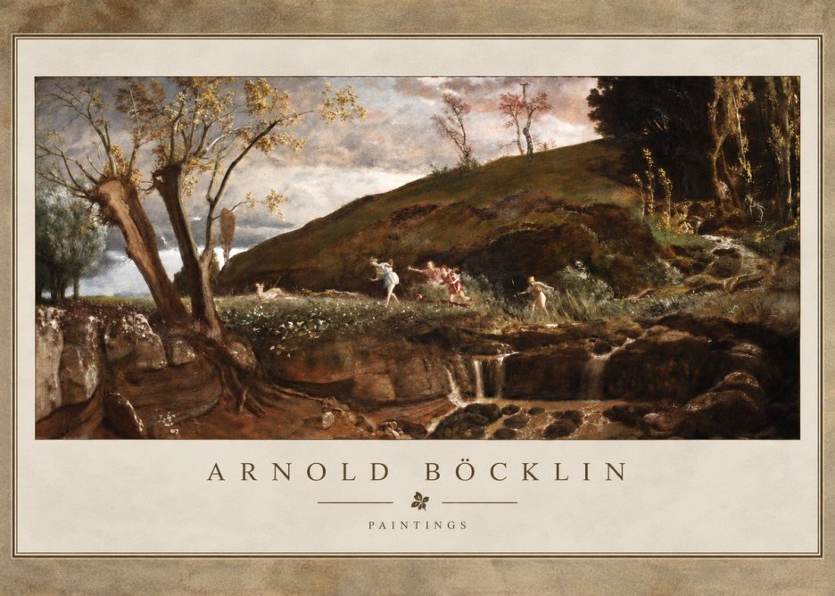 Arnold Böcklin Nymphs and Satyr No4 - Póster