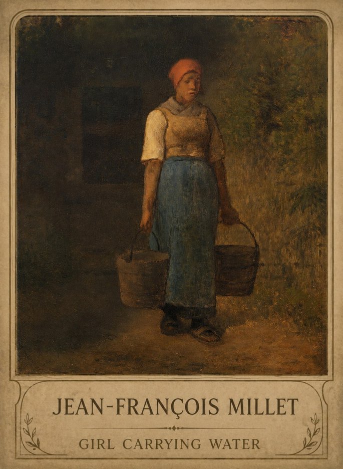 Jean-François Millet Girl Carrying Water No3 - Póster