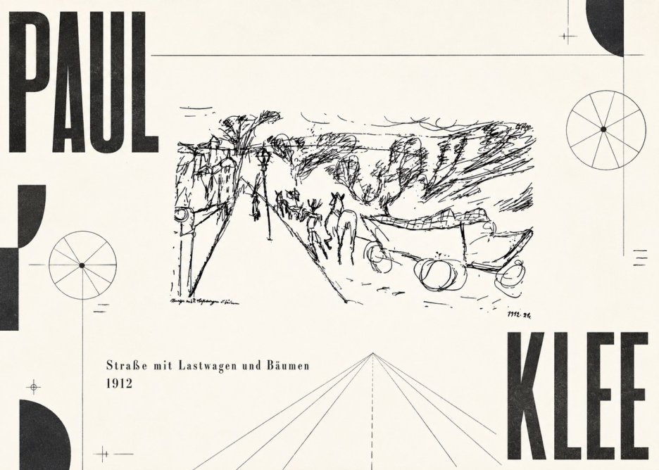 Paul Klee Straße Mit Lastwagen Und Bäumen No6 - Póster