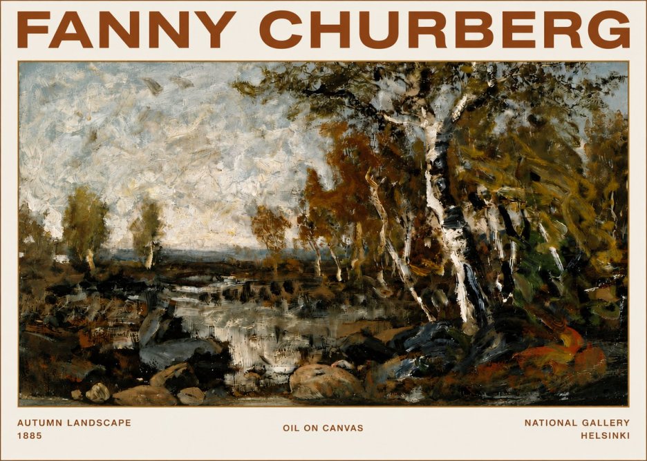 Fanny Churberg Autumn Landscape No3 - Póster