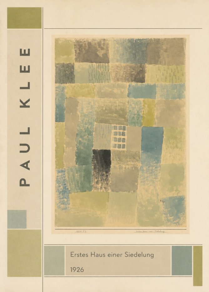 Paul Klee Erstes Haus Einer Siedelung No2 - Póster
