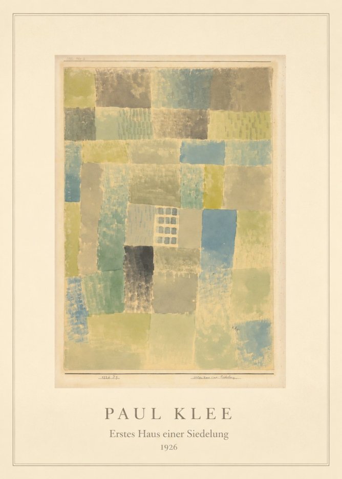 Paul Klee Erstes Haus Einer Siedelung No4 - Póster