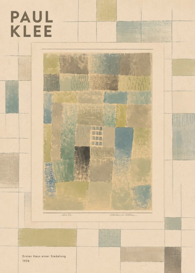 Paul Klee Erstes Haus Einer Siedelung No5 - Póster