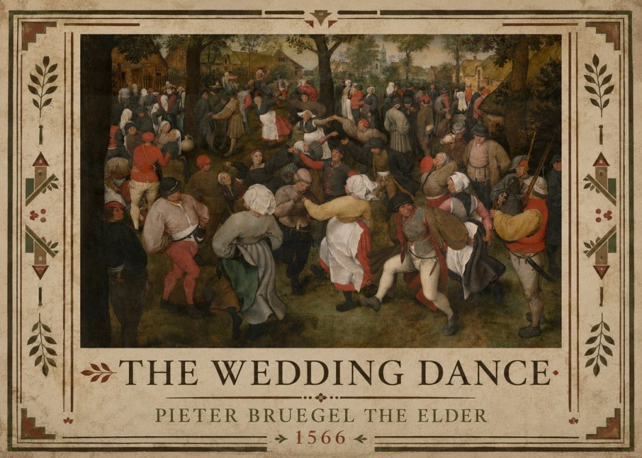 Pieter Bruegel The Wedding Dance II No2 - Póster